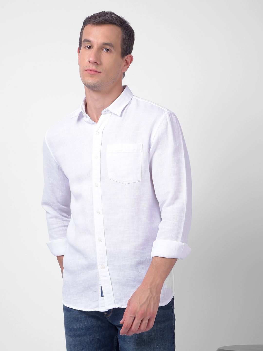 Numero Uno Men White Regular Fit Shirt